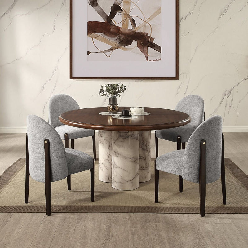 Harvey - Round Dining Table - Brown - R&R Furniture Gallery (Fountain Valley, CA)