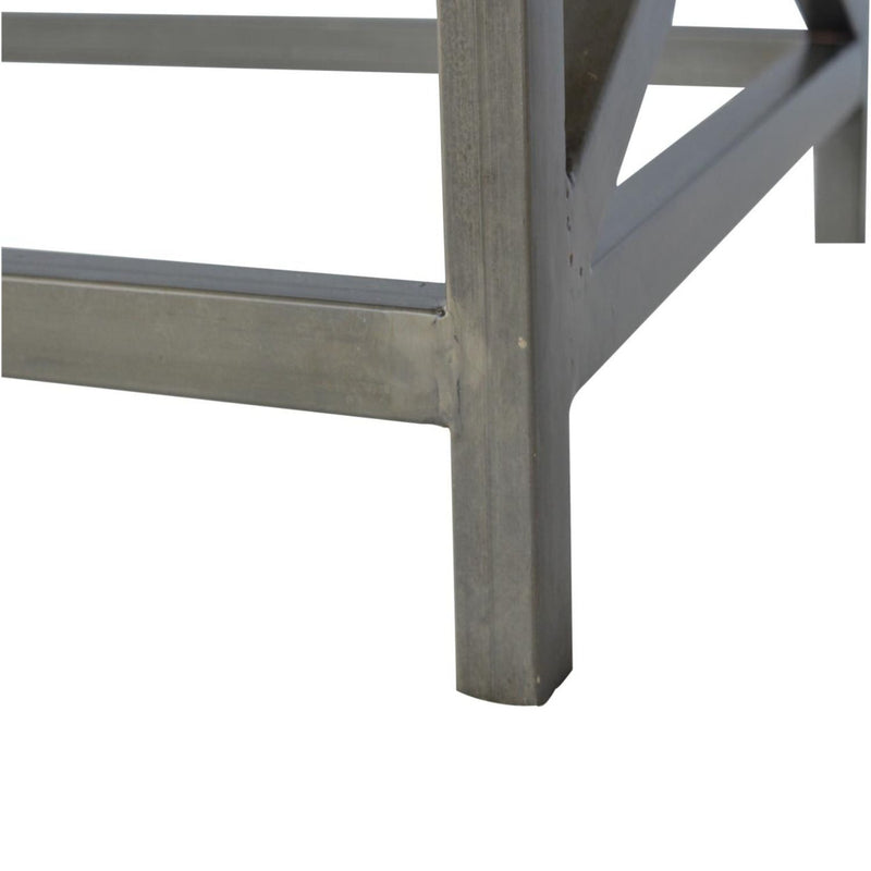 Cross Metal Coffee Table - Pewter - R&R Furniture Gallery (Fountain Valley, CA)