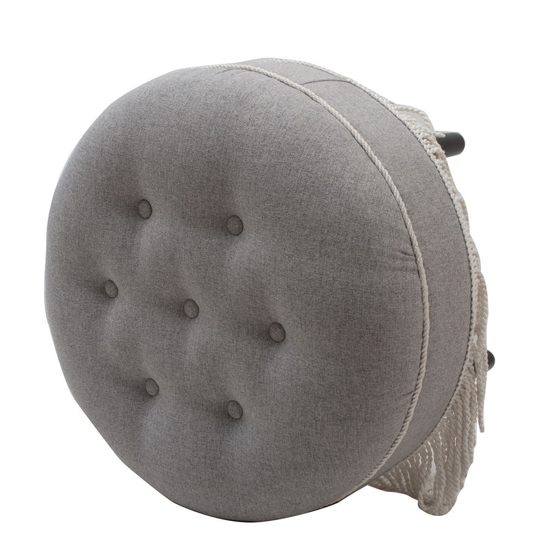 Yolanda - Round Upholstered Accent Ottoman - R&R Furniture Gallery (Fountain Valley, CA)