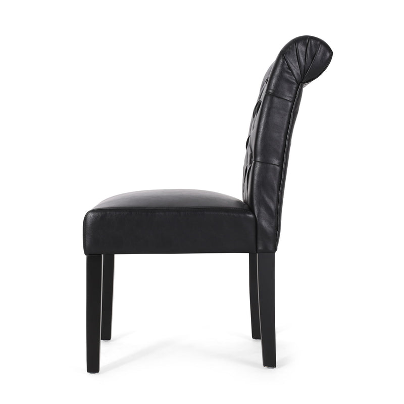 Broxton - Tuft Dining Rolltop Chairs With Button Tufted Backrest (Set of 2) - R&R Furniture Gallery (Fountain Valley, CA)