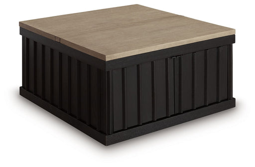 Rylandyn - Lift Top Cocktail Table - Black / Light Brown - R&R Furniture Gallery (Fountain Valley, CA)