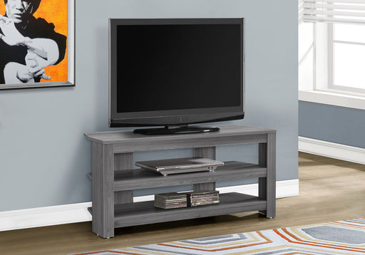 TV Stand, Console, Media Entertainment Center, 3 Storage Shelves - R&R Furniture Gallery (Fountain Valley, CA)