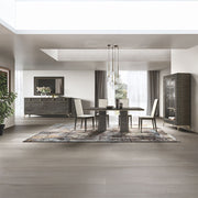 Venezia - Synthetic Leather Side Chair (Set of 2) - Gray - R&R Furniture Gallery (Fountain Valley, CA)