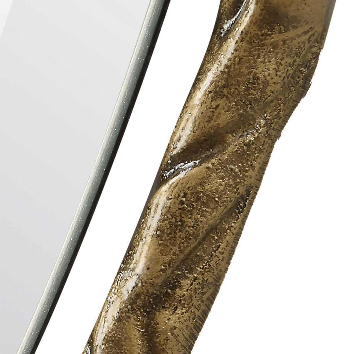 Twisted Branch - Oval Mirror - Gold