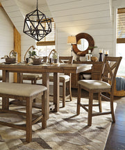 Moriville - Rectangular Dining Table Set - Counter Height - R&R Furniture Gallery (Fountain Valley, CA)