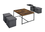 Caitlin - Wood Grain 5 Piece Coffee Table (Set of 5) - R&R Furniture Gallery (Fountain Valley, CA)
