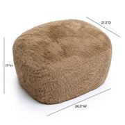 Britt - Vegan Shearling Ottoman - R&R Furniture Gallery (Fountain Valley, CA)