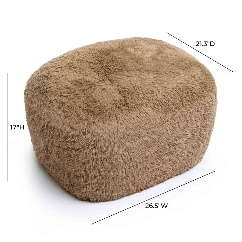 Britt - Vegan Shearling Ottoman - R&R Furniture Gallery (Fountain Valley, CA)