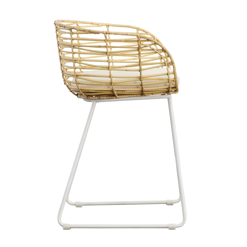 Agnes - Counter Stool - White And Natural