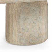 Tyche - Indoor / Outdoor Concrete Rectangular Coffee Table - Faux Travertine - R&R Furniture Gallery (Fountain Valley, CA)