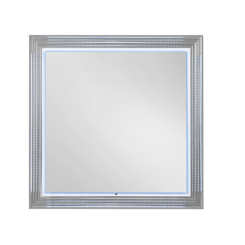 Moon - Marble Mirror With LED - White - R&R Furniture Gallery (Fountain Valley, CA)