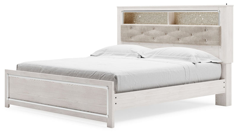 Altyra - King Bookcase Panel Bed - White - R&R Furniture Gallery (Fountain Valley, CA)