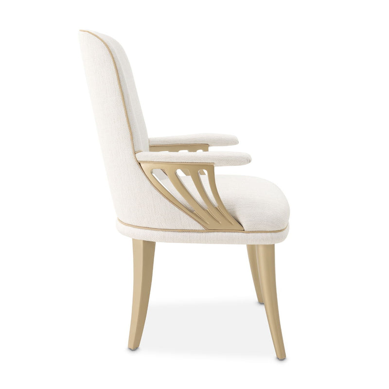 La Terrazza - Dining Arm Chair (Set of 2) - Creamy Pearl - R&R Furniture Gallery (Fountain Valley, CA)