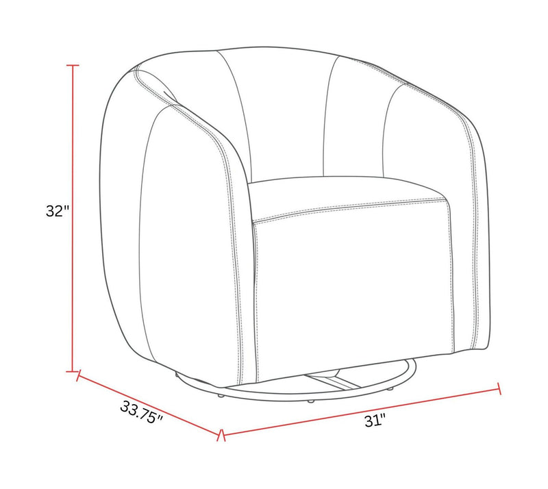 Como - Swivel Glider Accent Chair