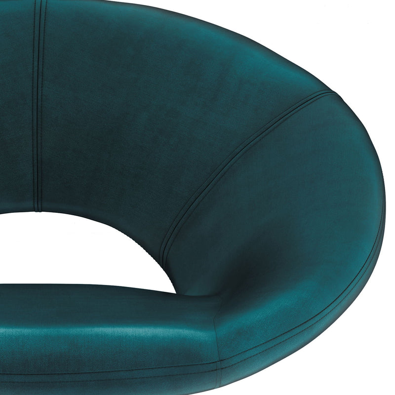 Simpli-Home Barrett upholstered accent chair with cushioned seat and backrest in a modern fabric design.