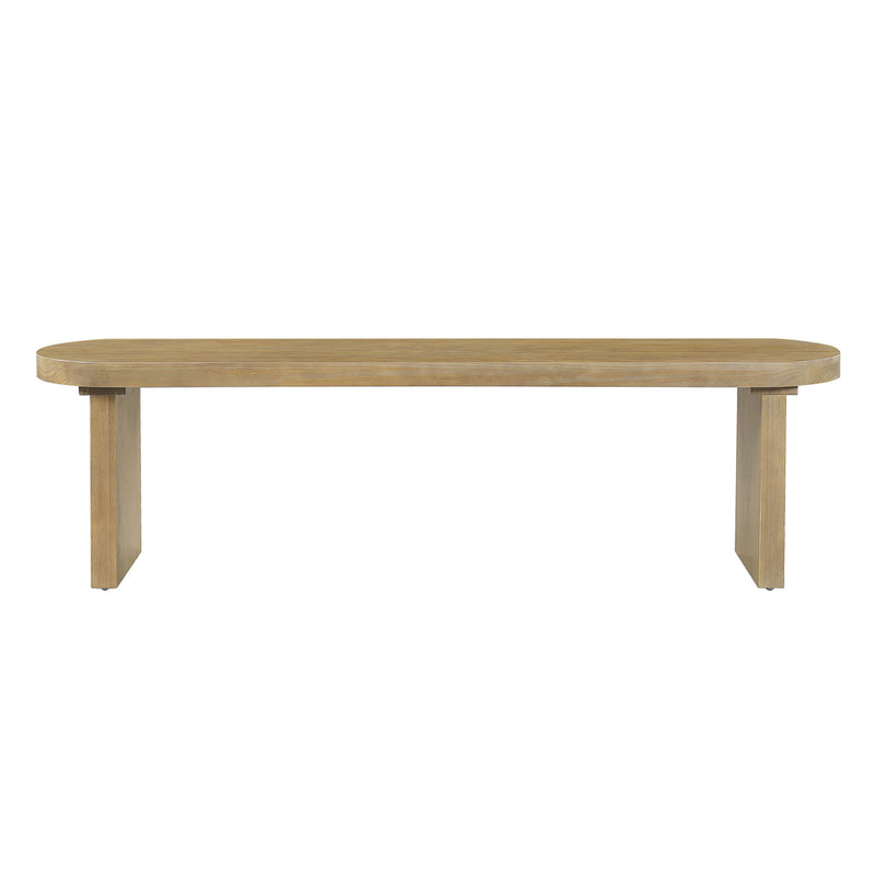 Noble House indoor pine dining bench with 350 lbs weight capacity, seats 3 people, featuring a sturdy wooden design.