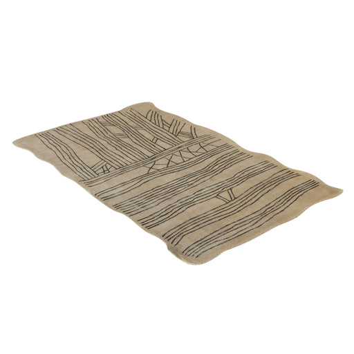 Natural fiber Daphne wool area rug by TOV Furniture, 5' x 8', hand tufted with a soft, textured surface in neutral tones.