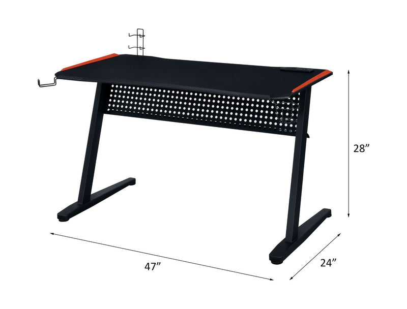 Dragi - Gaming Desk With USB - Black & Red - R&R Furniture Gallery (Fountain Valley, CA)