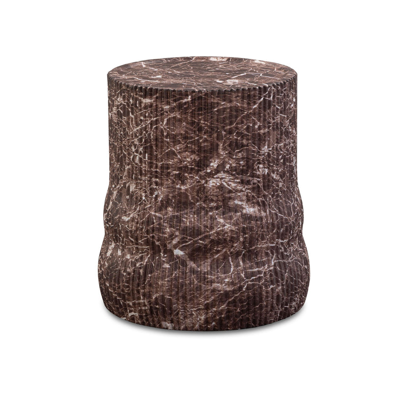 Cilla - Faux Levanto Marble Indoor/Outdoor Concrete Side Table - Red - R&R Furniture Gallery (Fountain Valley, CA)
