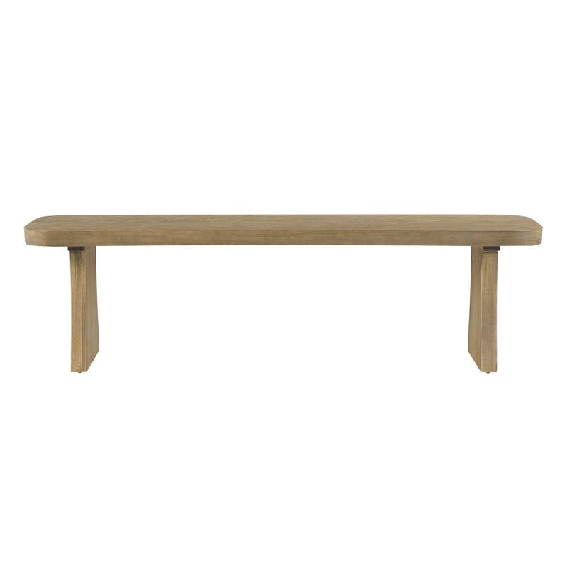Indoor pine dining bench from Noble House featuring a sturdy wooden design and clean, natural finish for kitchen or dining room.