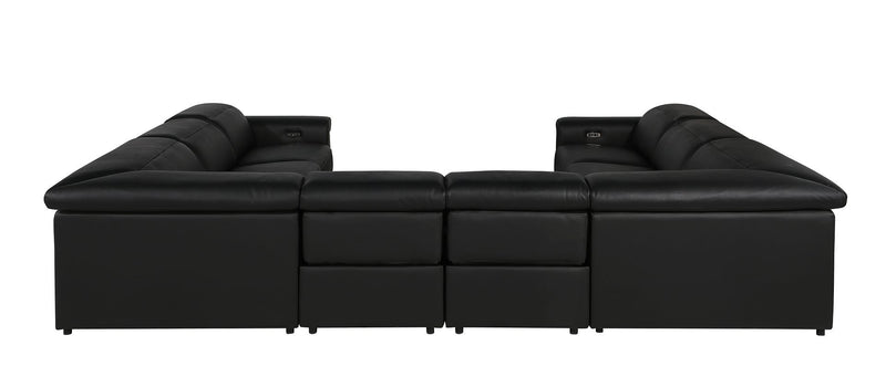 1126 - 8-Piece U-Shaped Sectional Sofa In With 4 Power Recliners & Power Headrests