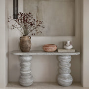 Hyre - Indoor / Outdoor Concrete Console Table - Faux Stone - R&R Furniture Gallery (Fountain Valley, CA)