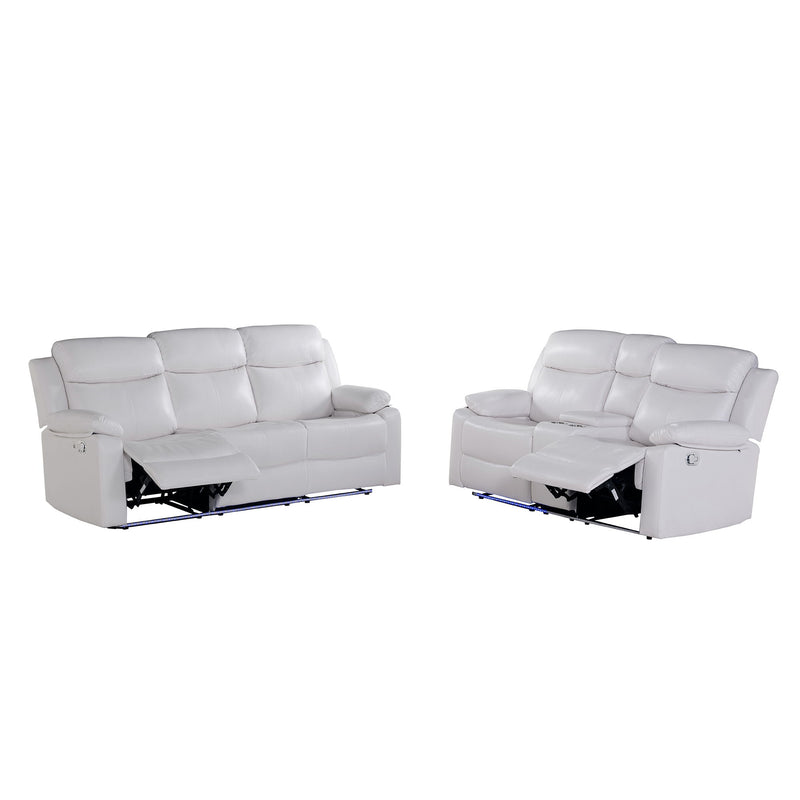 Blanche - Reclining Sofa With LED Lights - R&R Furniture Gallery (Fountain Valley, CA)