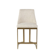 Upholstered Counter Stool With Metal Base - Cream - R&R Furniture Gallery (Fountain Valley, CA)