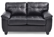 Glory Furniture stylish stationary loveseat with padded arms, featuring plush seating and a modern design for cozy living spaces.