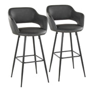 Lumi Source Margarite contemporary barstool set of 2 with sleek design and cushioned seats, ideal for modern kitchen or bar area