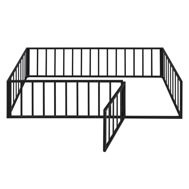 Metal Floor Bed Frame With Fence And Door - R&R Furniture Gallery (Fountain Valley, CA)