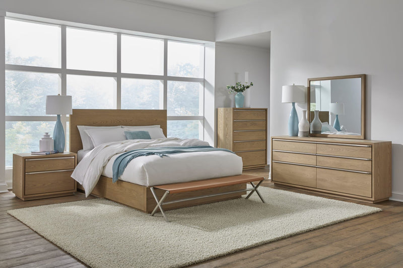 One Coastal Modern Dresser Mirror in Bisque