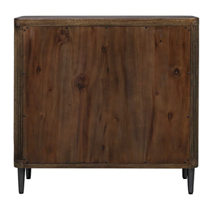 Pinstripe - 2 Door Cabinet - Dark Brown