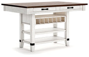 Valebeck - Rect Dining Room Counter Table With Wine Rack - R&R Furniture Gallery (Fountain Valley, CA)