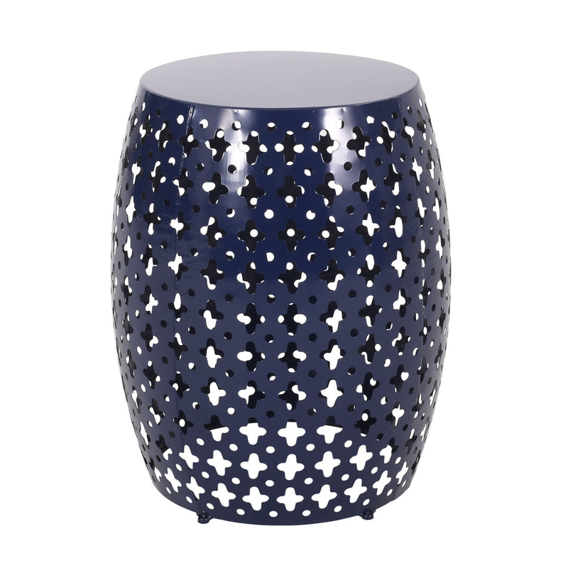 Modern metal end table by Noble House featuring a large, sleek design suitable for living room decor.