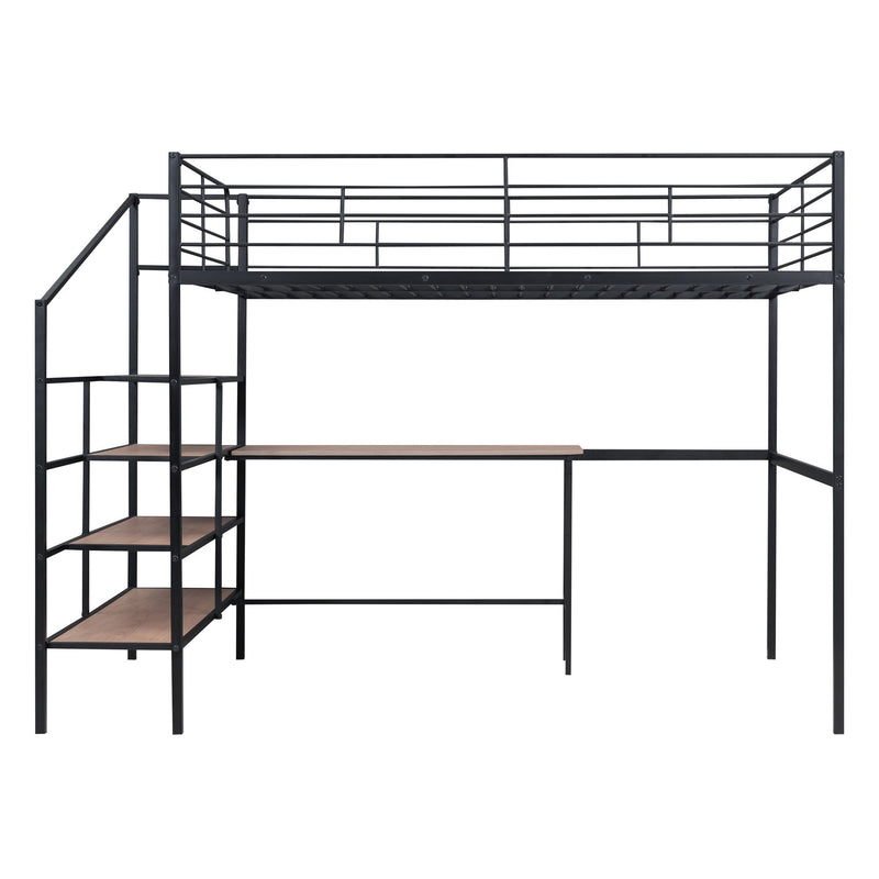 Loft Bed With Desk And Lateral Storage Ladder - R&R Furniture Gallery (Fountain Valley, CA)
