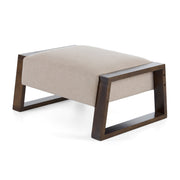 Sleek And Stylish Ottoman Polyester With Rubberwood Legs - Beige - R&R Furniture Gallery (Fountain Valley, CA)