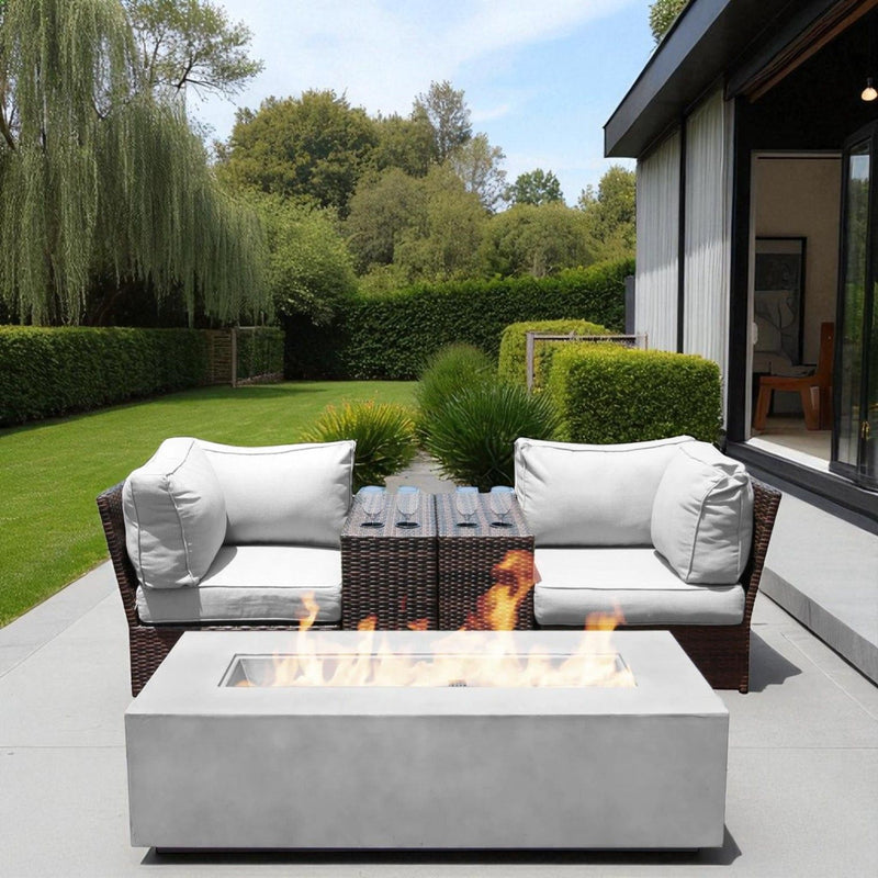 Outdoor Elegance Conversation Set With Fire Pit - R&R Furniture Gallery (Fountain Valley, CA)