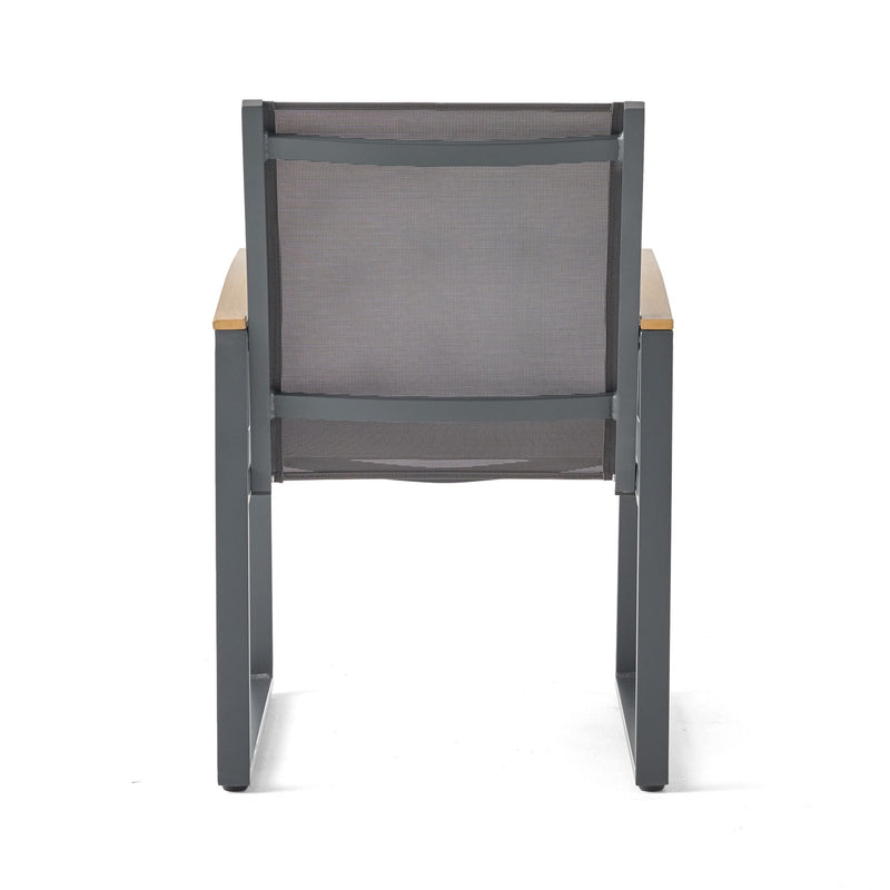 Aresha - Metal Outdoor Dining Armchair (Set of 2) - Gray - R&R Furniture Gallery (Fountain Valley, CA)