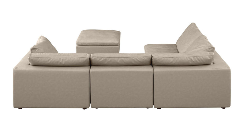 1100 - 5-Piece Left Arm Facing 3-Seat Sectional (Top-Grain Italian Leather)
