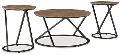 Cassbryn - Occasional Table Set (Set of 3) - Brown / Black - R&R Furniture Gallery (Fountain Valley, CA)