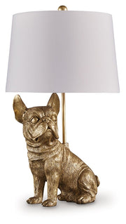Wadeland - Poly Table Lamp - Gold Finish - R&R Furniture Gallery (Fountain Valley, CA)