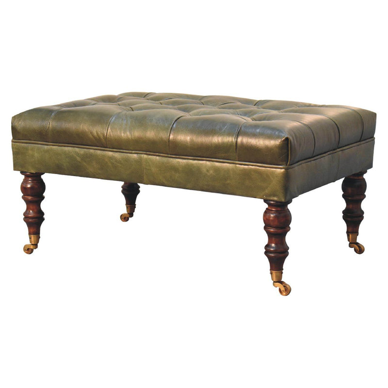 Buffalo - Ottoman With Castor Legs - R&R Furniture Gallery (Fountain Valley, CA)