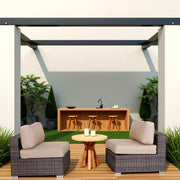 Wide Armless Outdoor Chairs With Cushions (Set of 2) - R&R Furniture Gallery (Fountain Valley, CA)