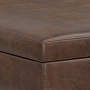 Owen - Multifunctional Square Coffee Table Storage Ottoman - R&R Furniture Gallery (Fountain Valley, CA)