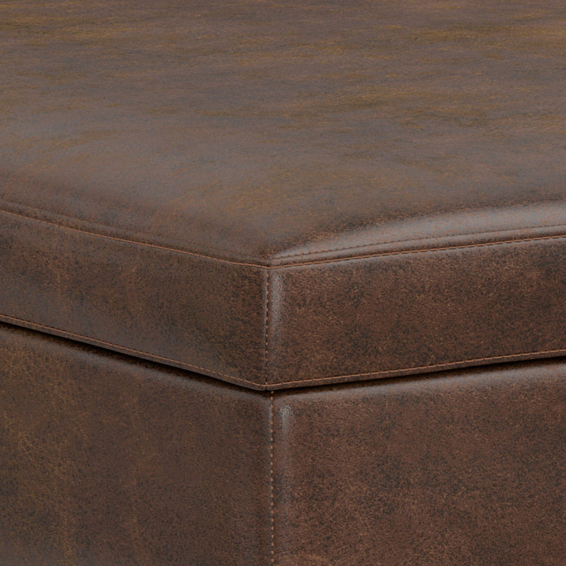 Owen - Multifunctional Square Coffee Table Storage Ottoman - R&R Furniture Gallery (Fountain Valley, CA)