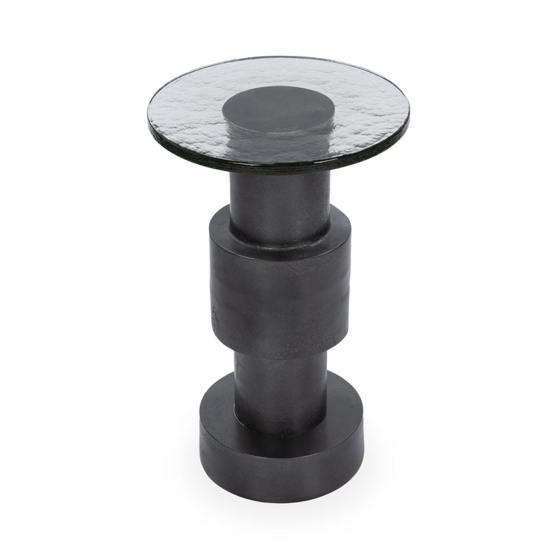 Callen - Round Accent Table - Antique Nickel - R&R Furniture Gallery (Fountain Valley, CA)