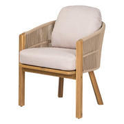 Grotta - Outdoor Dining Arm Chair (Set of 2) - Teak / Beige - R&R Furniture Gallery (Fountain Valley, CA)