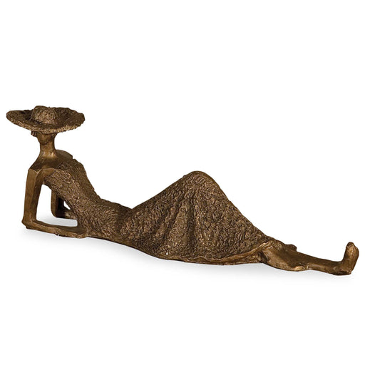 Antique bronze sculpture titled "Summer Days" by Uttermost, featuring a detailed figurine in a decorative art style.