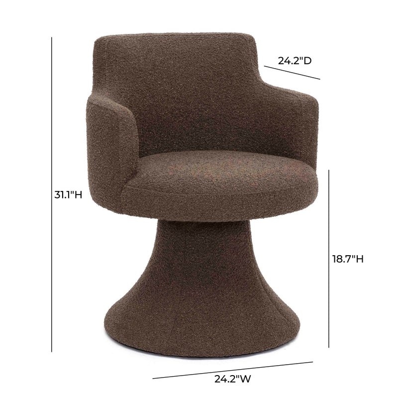 Jeffree - Performance Boucle Swivel Dining Chair - R&R Furniture Gallery (Fountain Valley, CA)